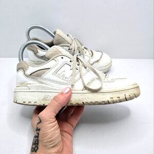 New Balance | 550 distressed white leather sporty low-top sneakers | KIDS 2.5